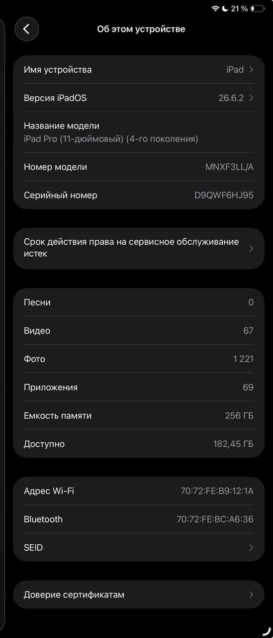 iPad Pro 11 M2 256 ГБ (4-го поколения) + Pencil 2