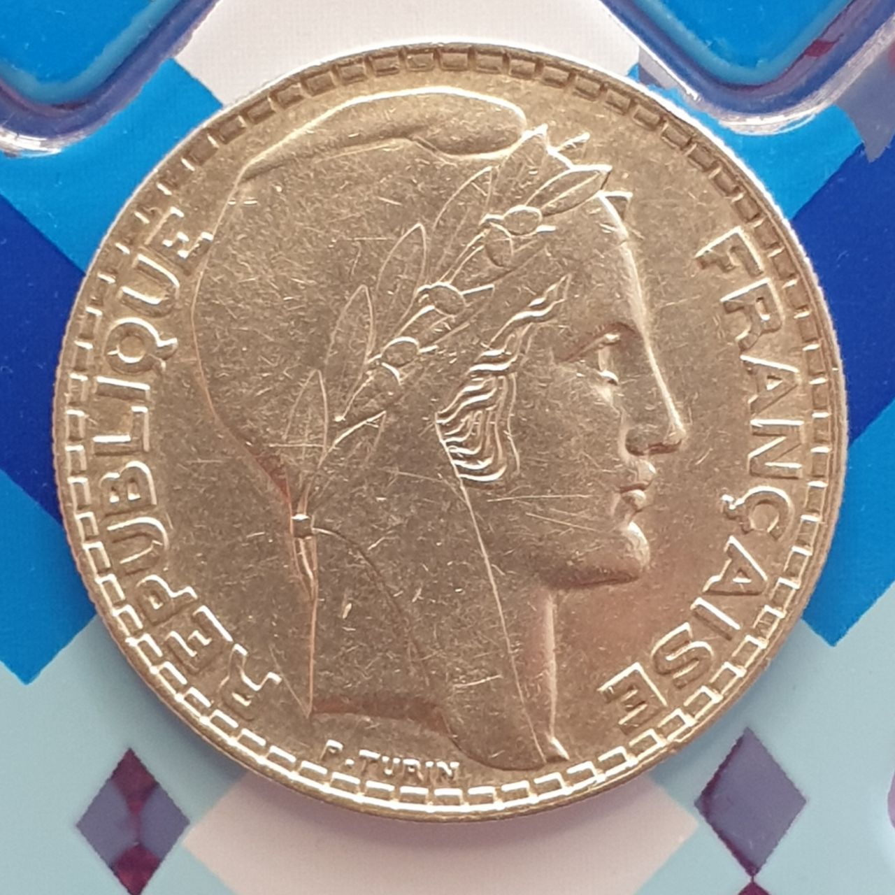 Французские 20 франков 1933 г., серебро 680 пробы