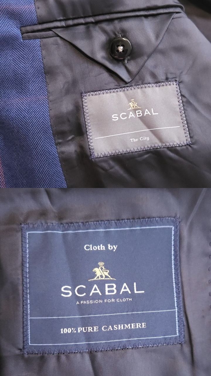Мужской пиджак SCABAL из 100% кашемира, XXL
