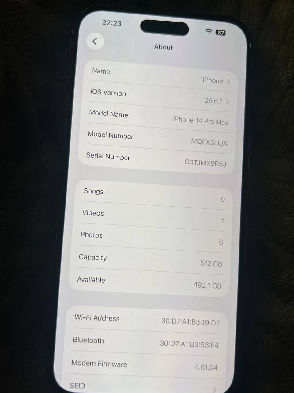 iPhone 14 Pro Max 512GB LL/A Black