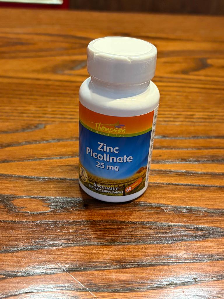 Thompson Zinc Picolinate 25 mg, 60 таблеток