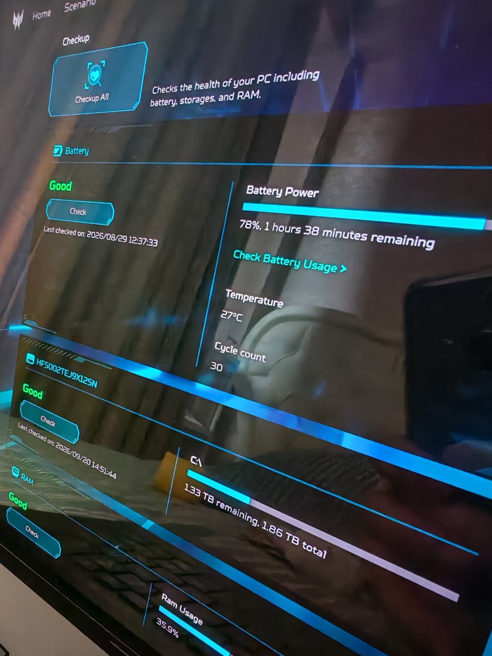 Ноутбук Acer Predator Triton 14 AI (RTX 5070, Core Ultra 9, 32GB, 2TB)