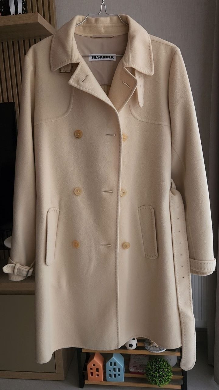 Кашемировое пальто-тренч Jil Sander, размер 38 FR
