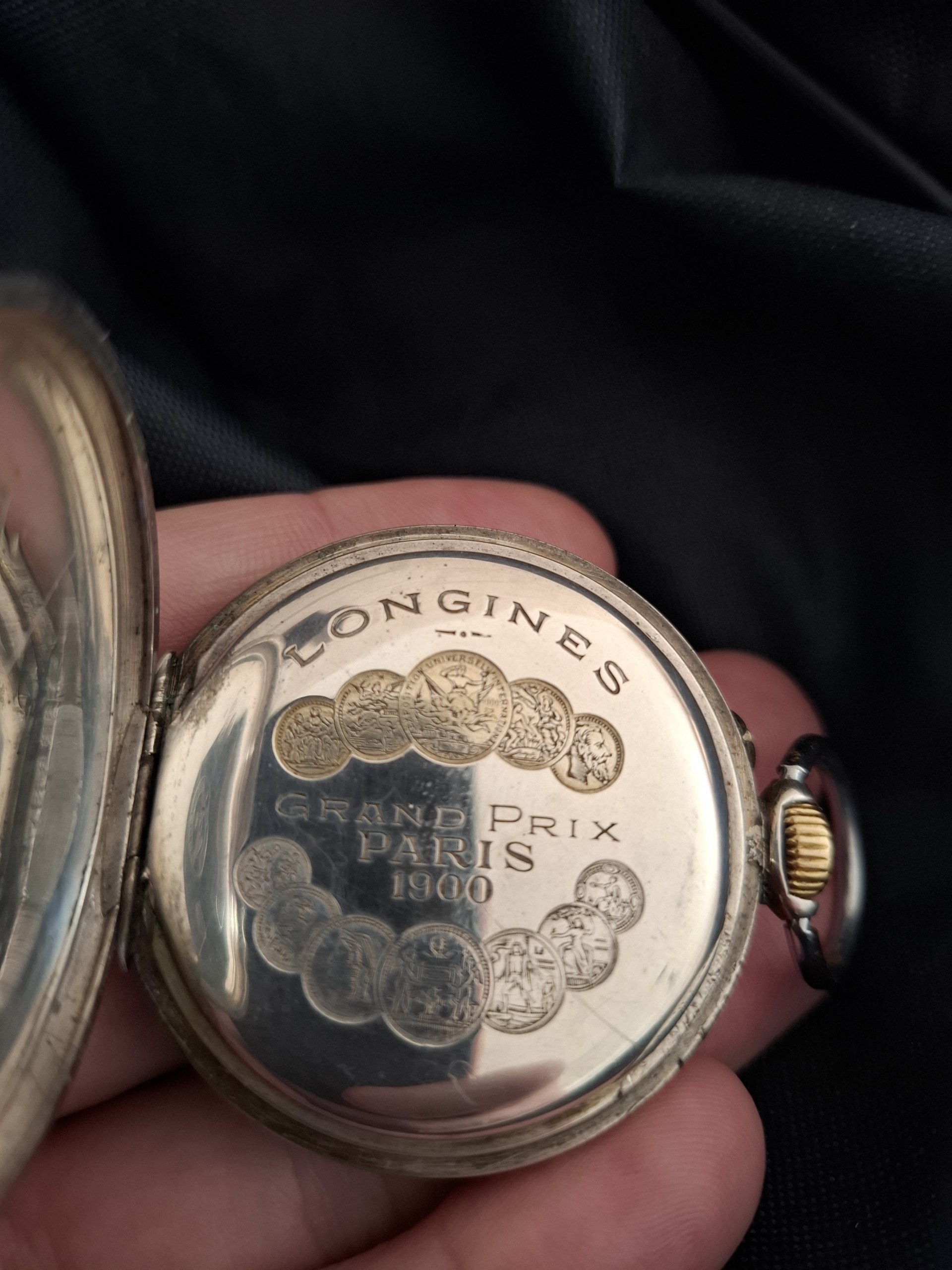 Антикварные швейцарские карманные часы Longines 1902 года