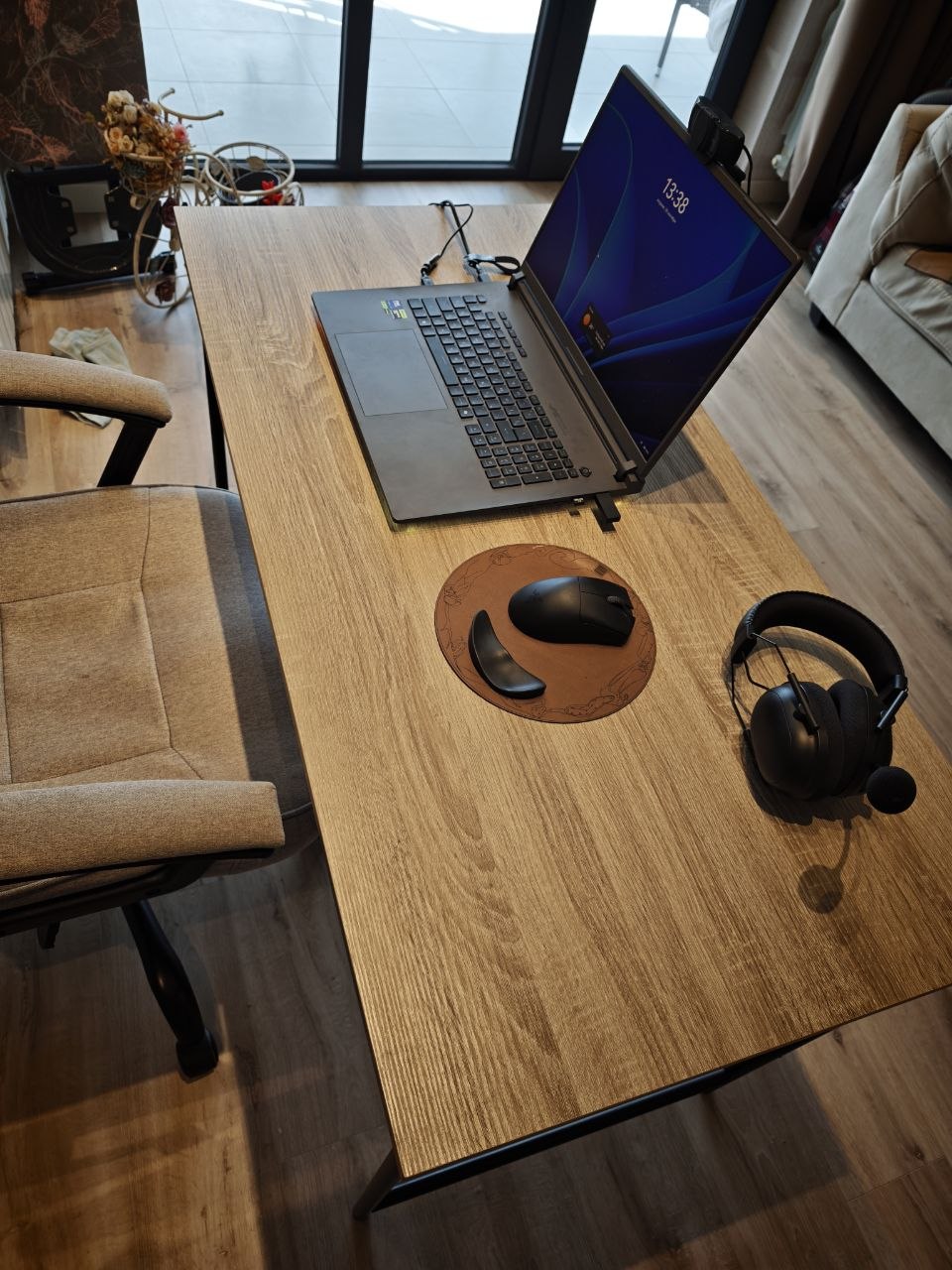 Компьютерный стол JYSK VANDBORG Light Oak 60×120 см