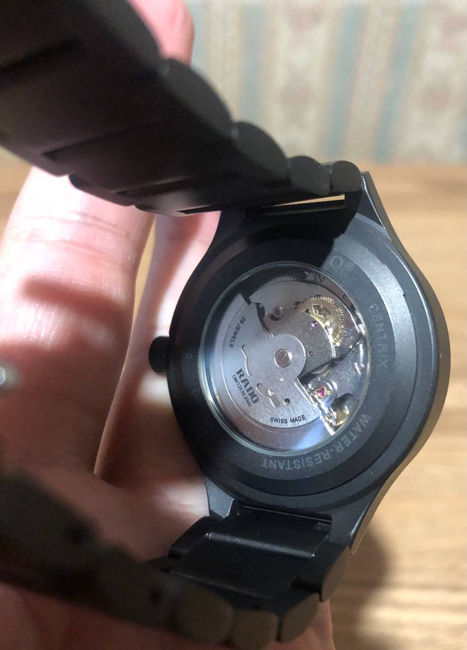 Часы RADO Swiss Made автоматические, чёрный корпус