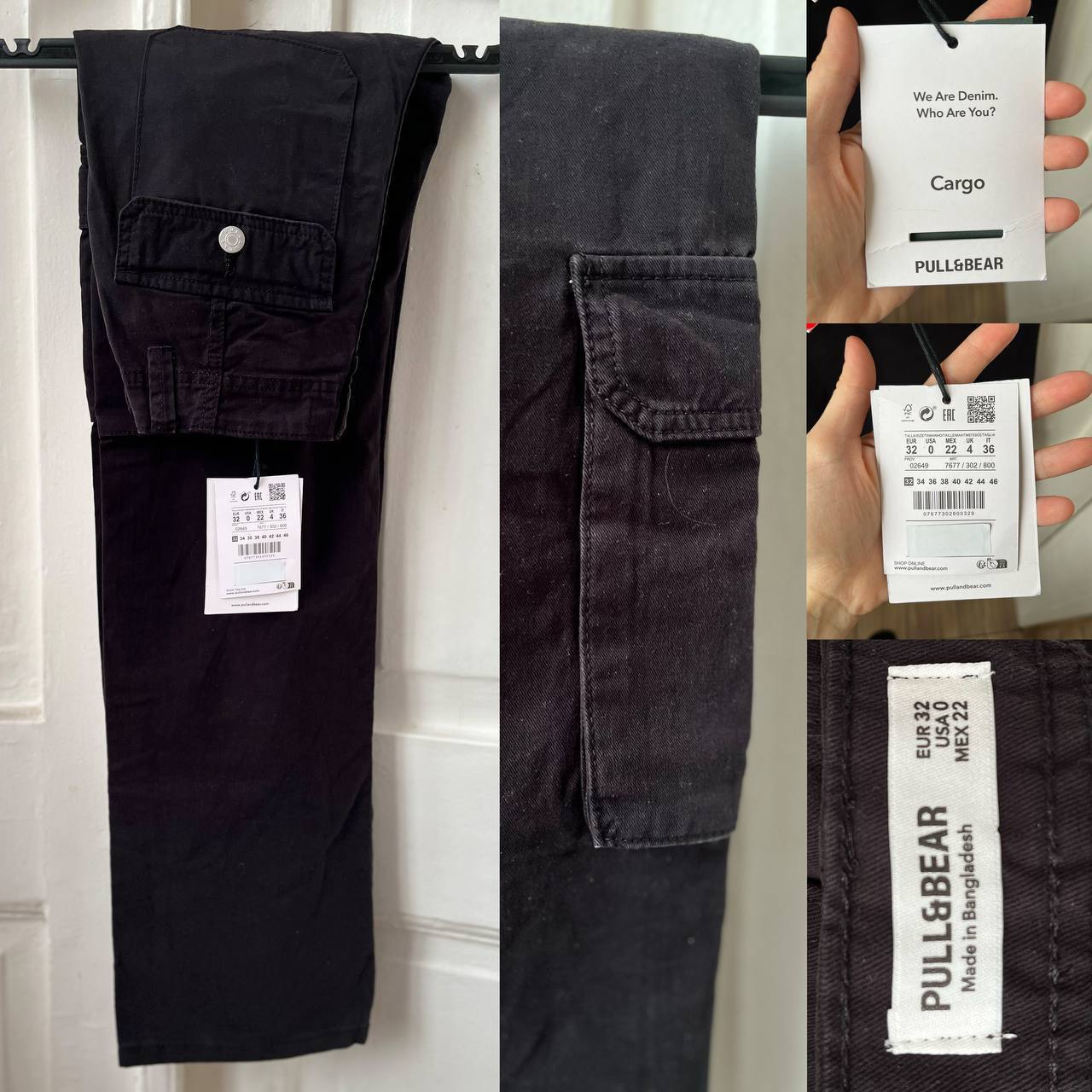 Карго Pull&Bear прямые, размер 32/XS