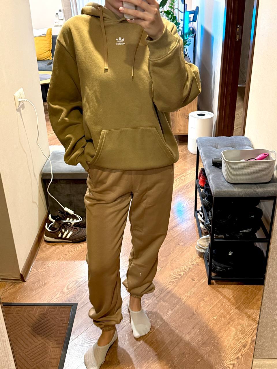 Костюм Adidas на флисе, размер XS