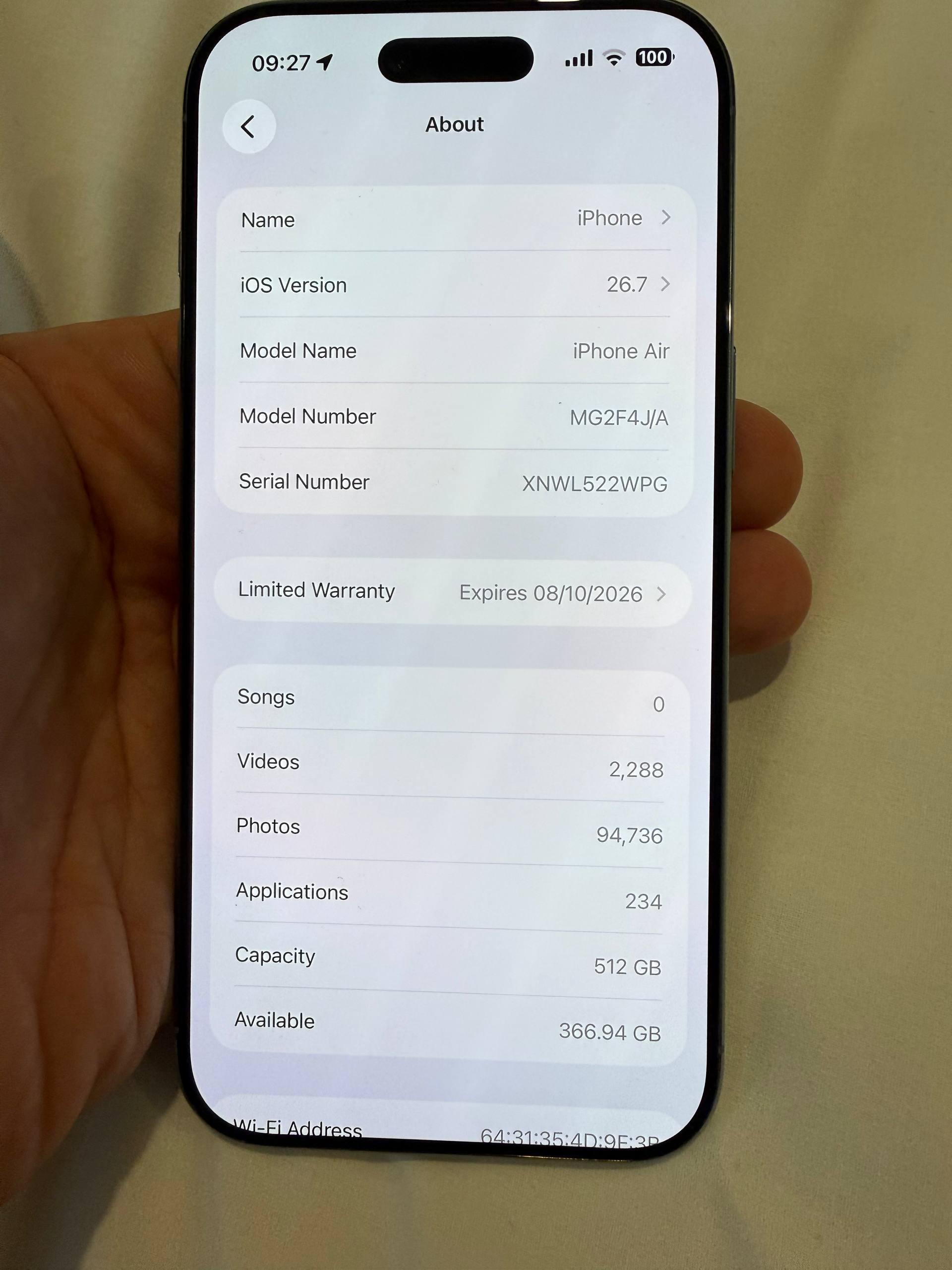 iPhone Air 512GB голубой