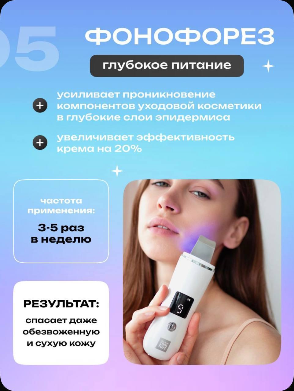 Аппарат для ультразвуковой чистки лица Doctor Comfort US-4
