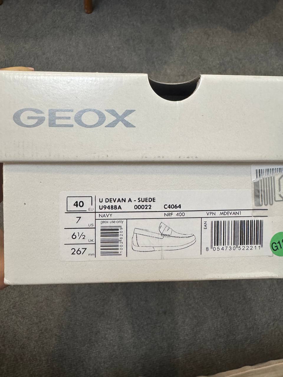 Мокасины мужские Geox, 40 размер, новые