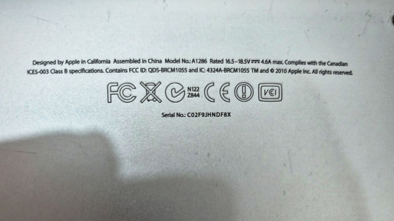 Apple MacBook Pro 15 на запчасти