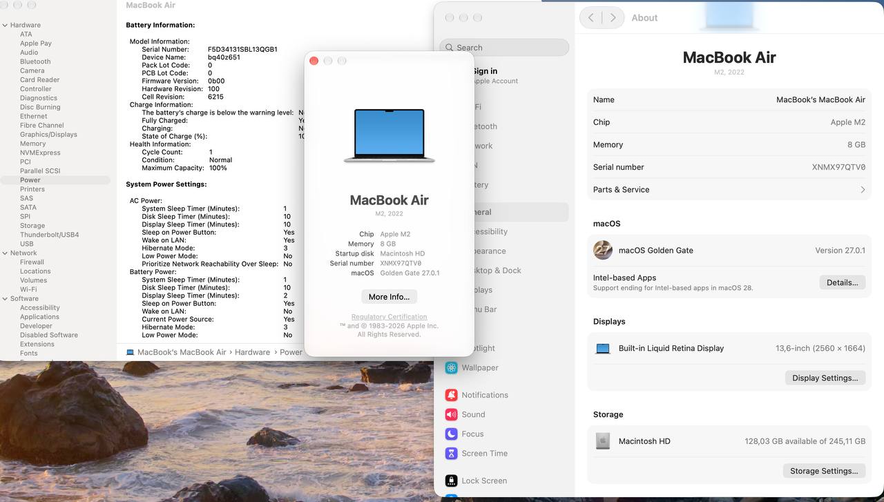 MacBook Air M2 Silver 8/256 ГБ