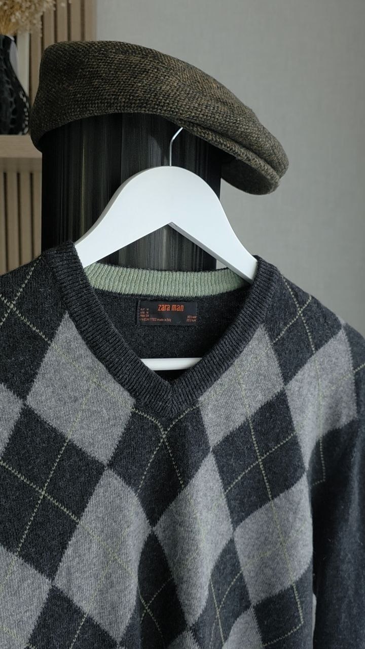 Винтажный шерстяной свитер Zara Man, размер M