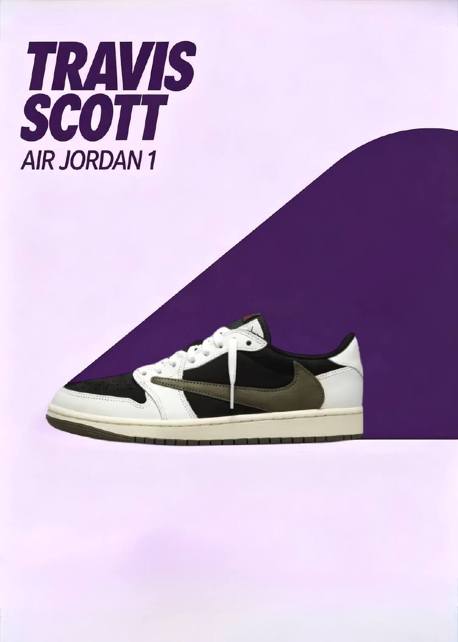 Кроссовки Travis Scott x Air Jordan 1 Low «Olive»