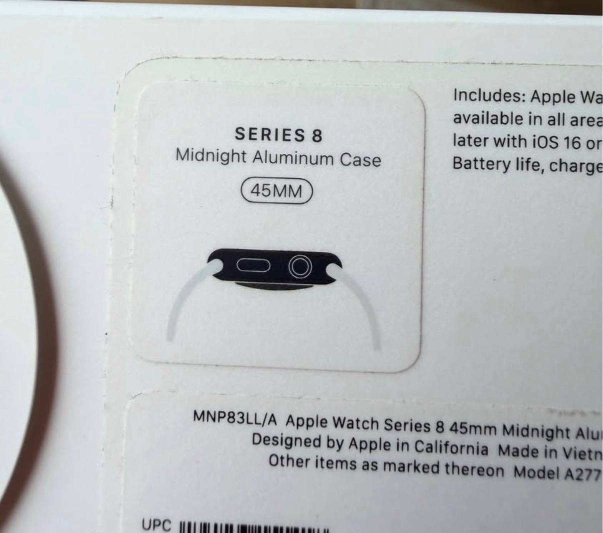 Apple Watch Series 8, 45mm, Midnight Aluminum Case