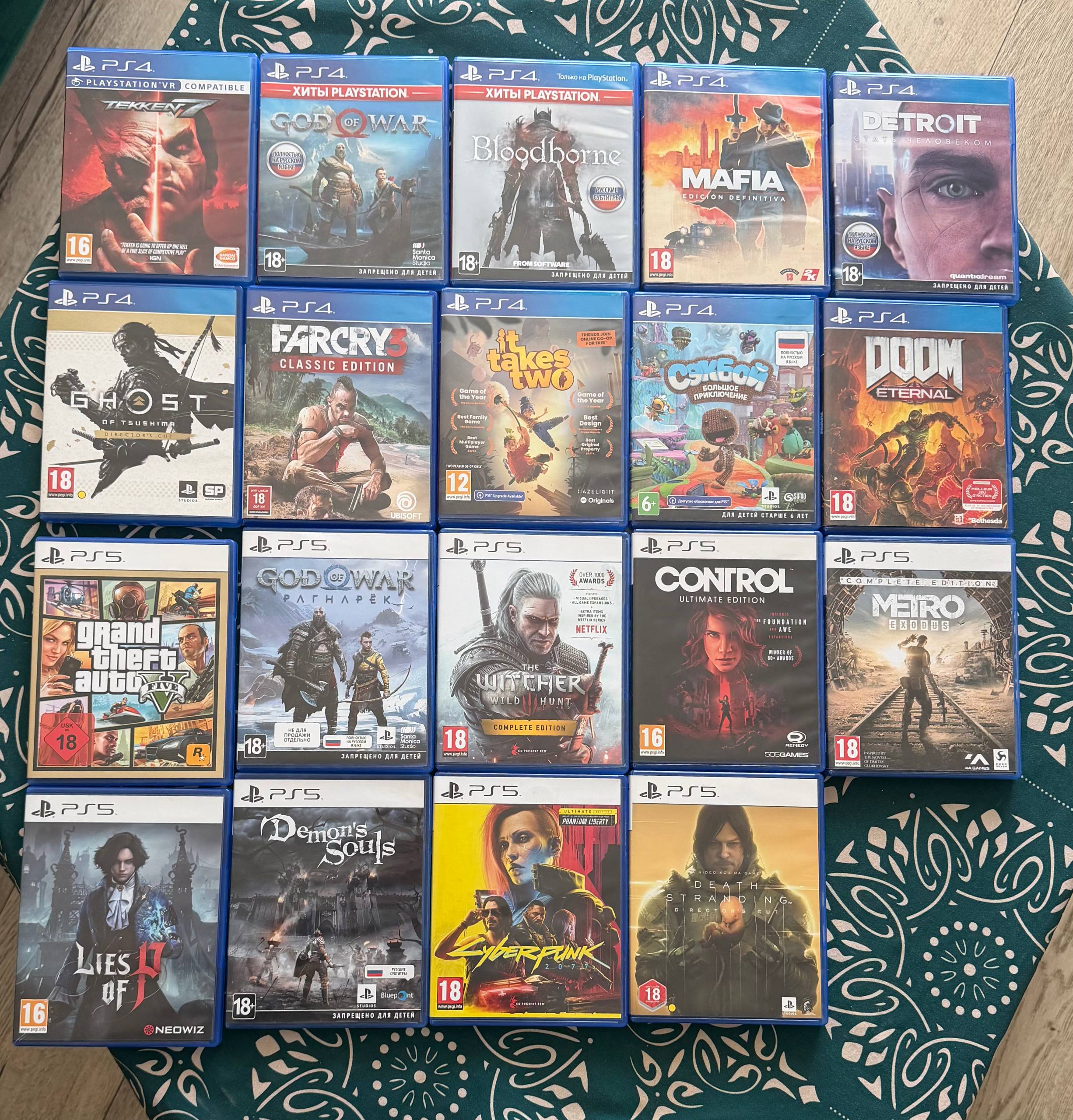 19 игр для PlayStation 4 и PlayStation 5 (набор)