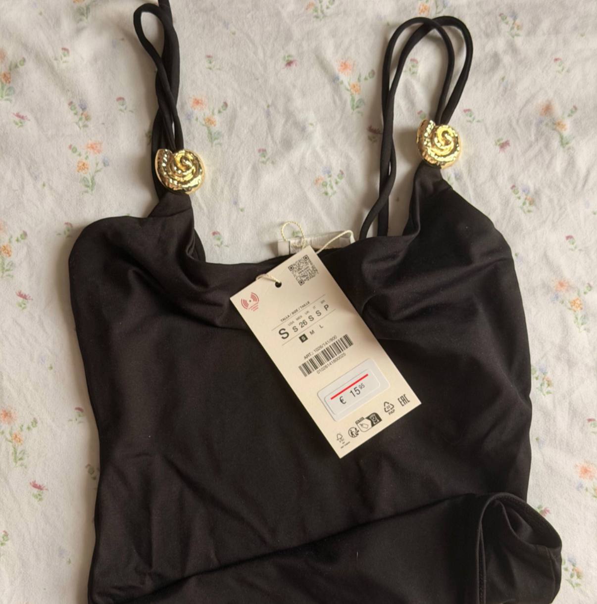Боди Zara с ракушками на шлейках