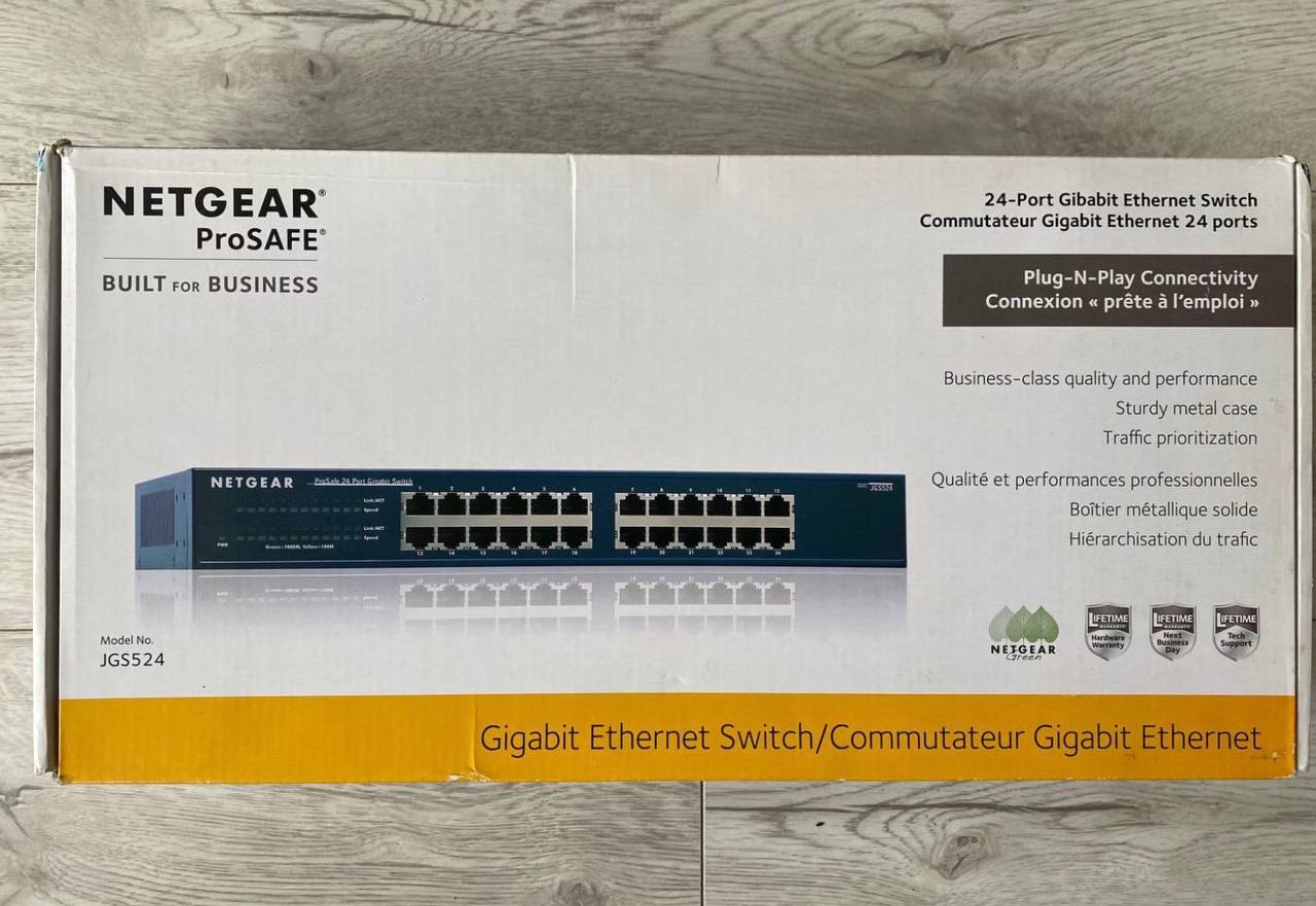 Коммутатор NETGEAR ProSafe JGS524 V2 24-Port Gigabit Ethernet