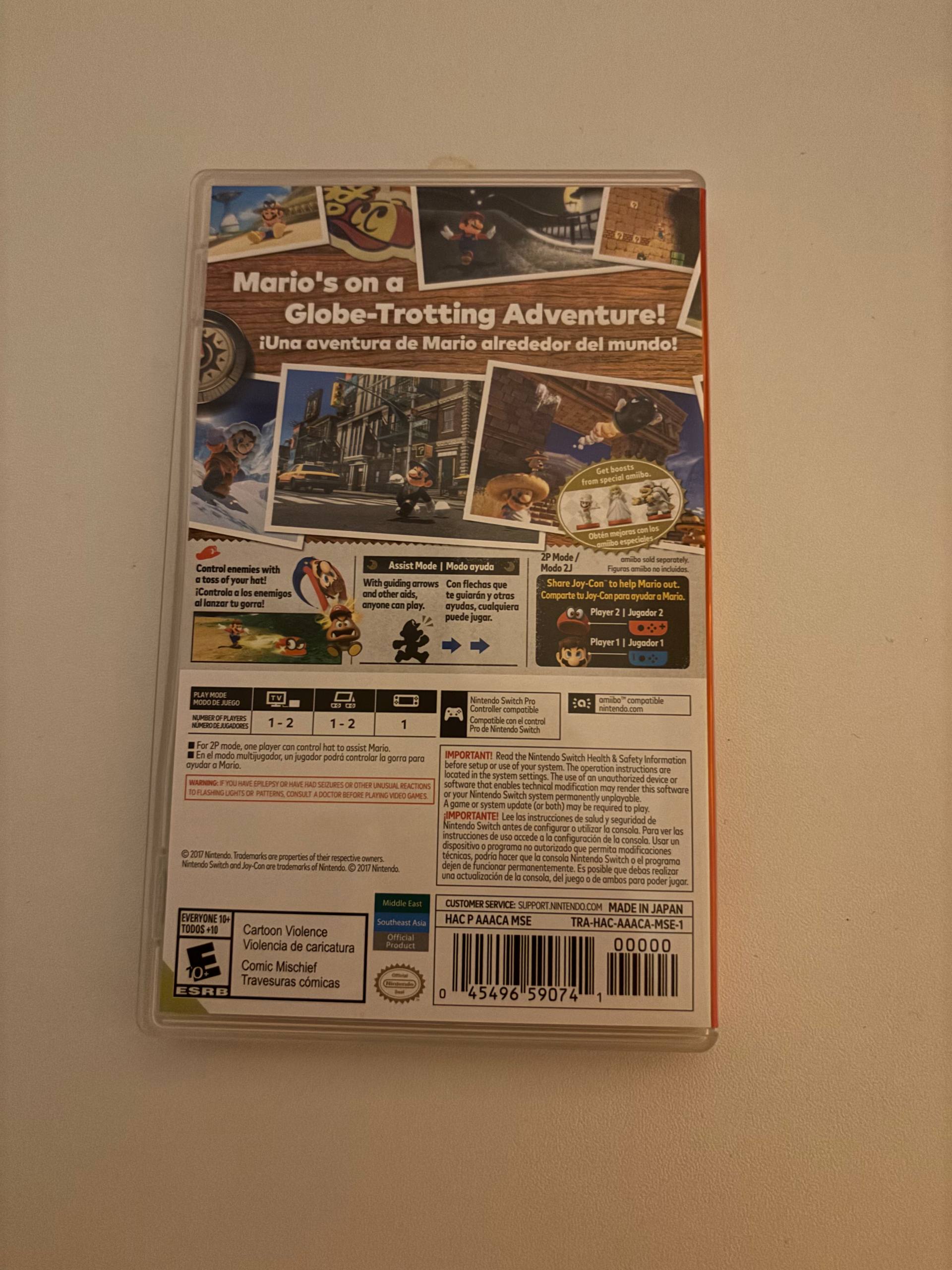Super Mario Odyssey картридж на Nintendo Switch