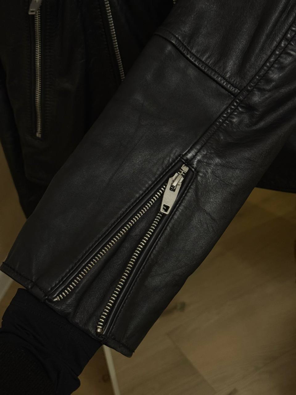 Кожаная куртка Zara оверсайз размер S