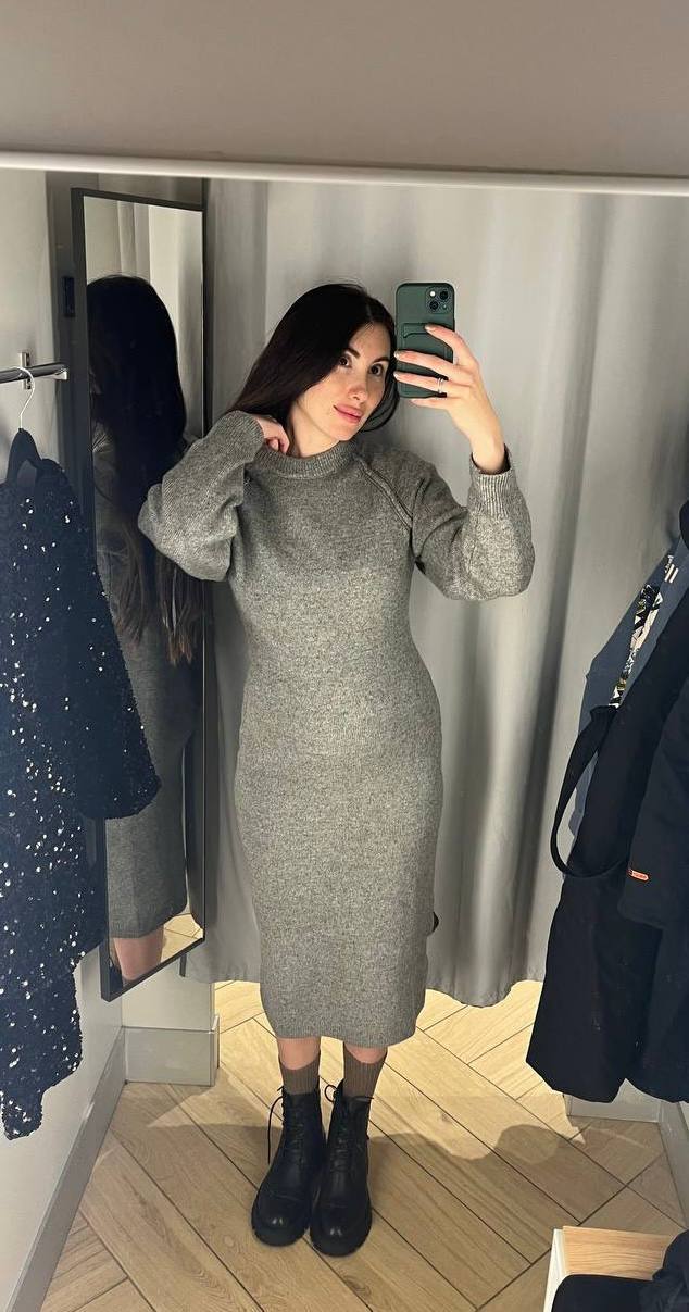 Теплое платье H&M, размер M