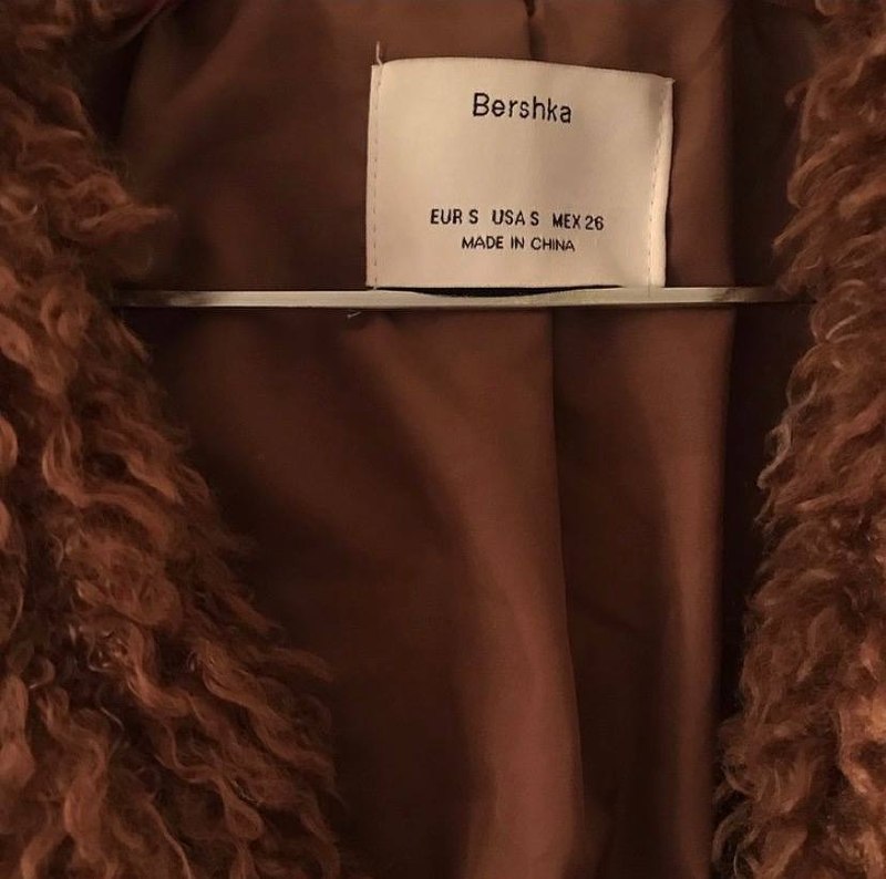Куртка Bershka из эко меха, укороченная, S