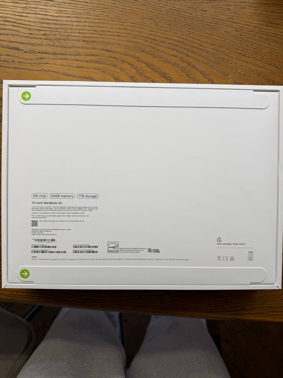 MacBook Air M5 13" 24/1TB Silver