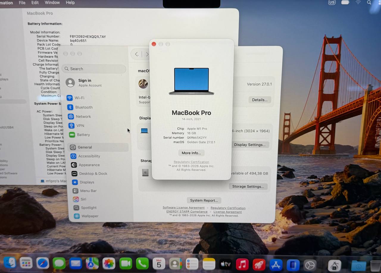 MacBook Pro 14" M1 Pro 16GB / 512GB SSD