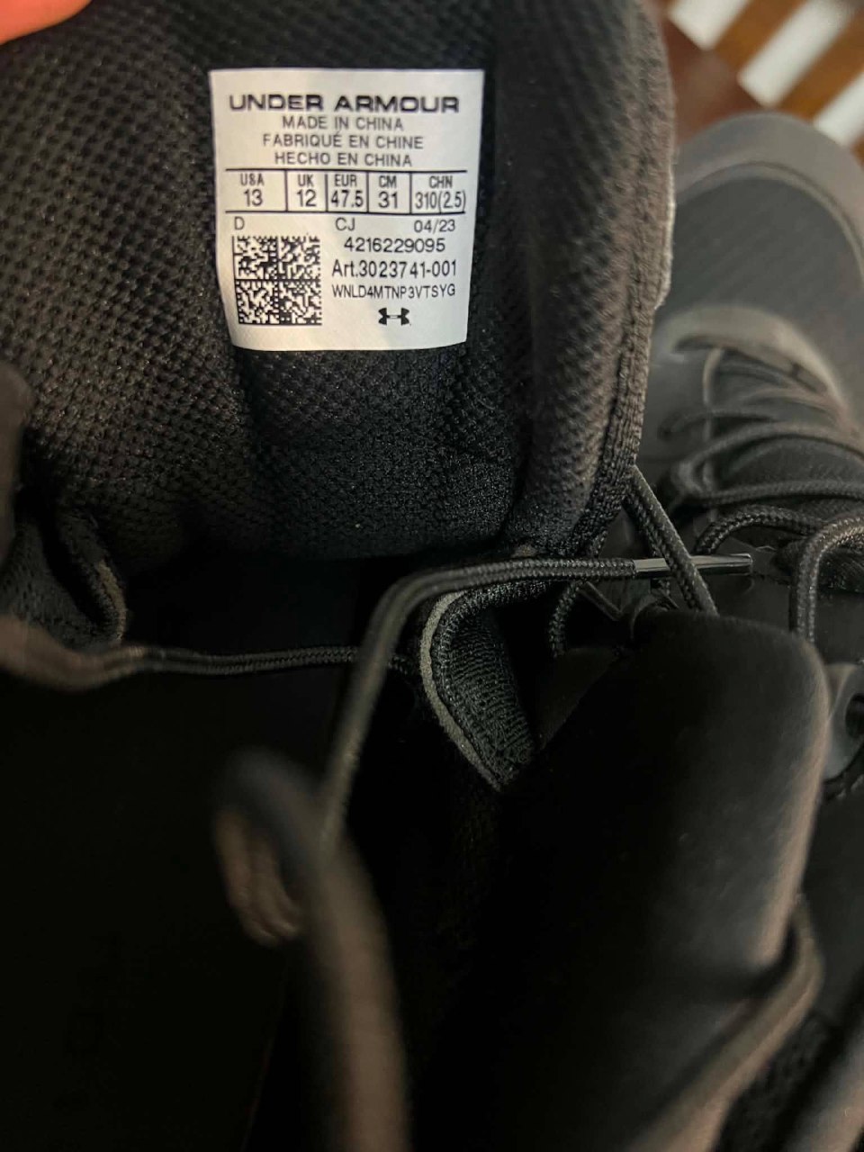 Мужские тактические ботинки Under Armour Micro G Valsetz, размер 47