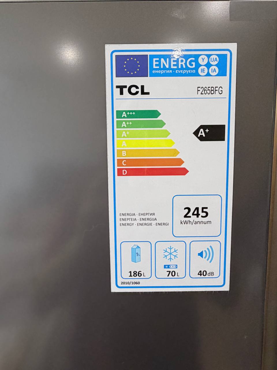 Холодильник TCL F265BFG Grey