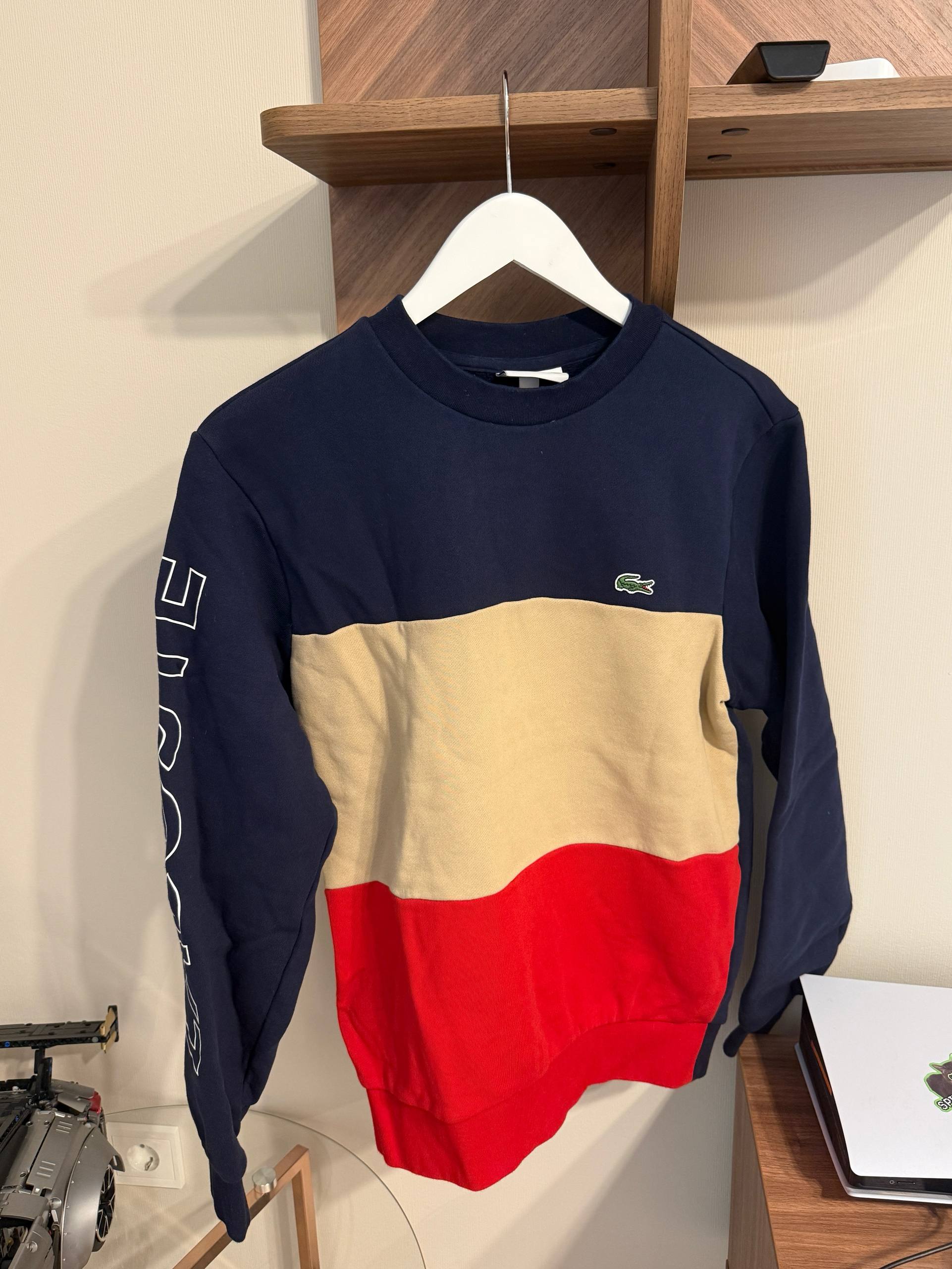 Мужской свитшот Lacoste, размер S, с начесом