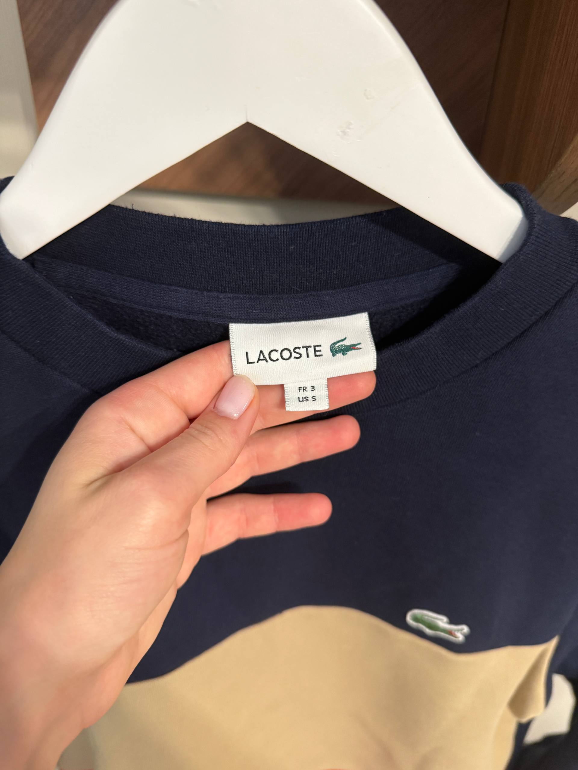 Мужской свитшот Lacoste, размер S, с начесом