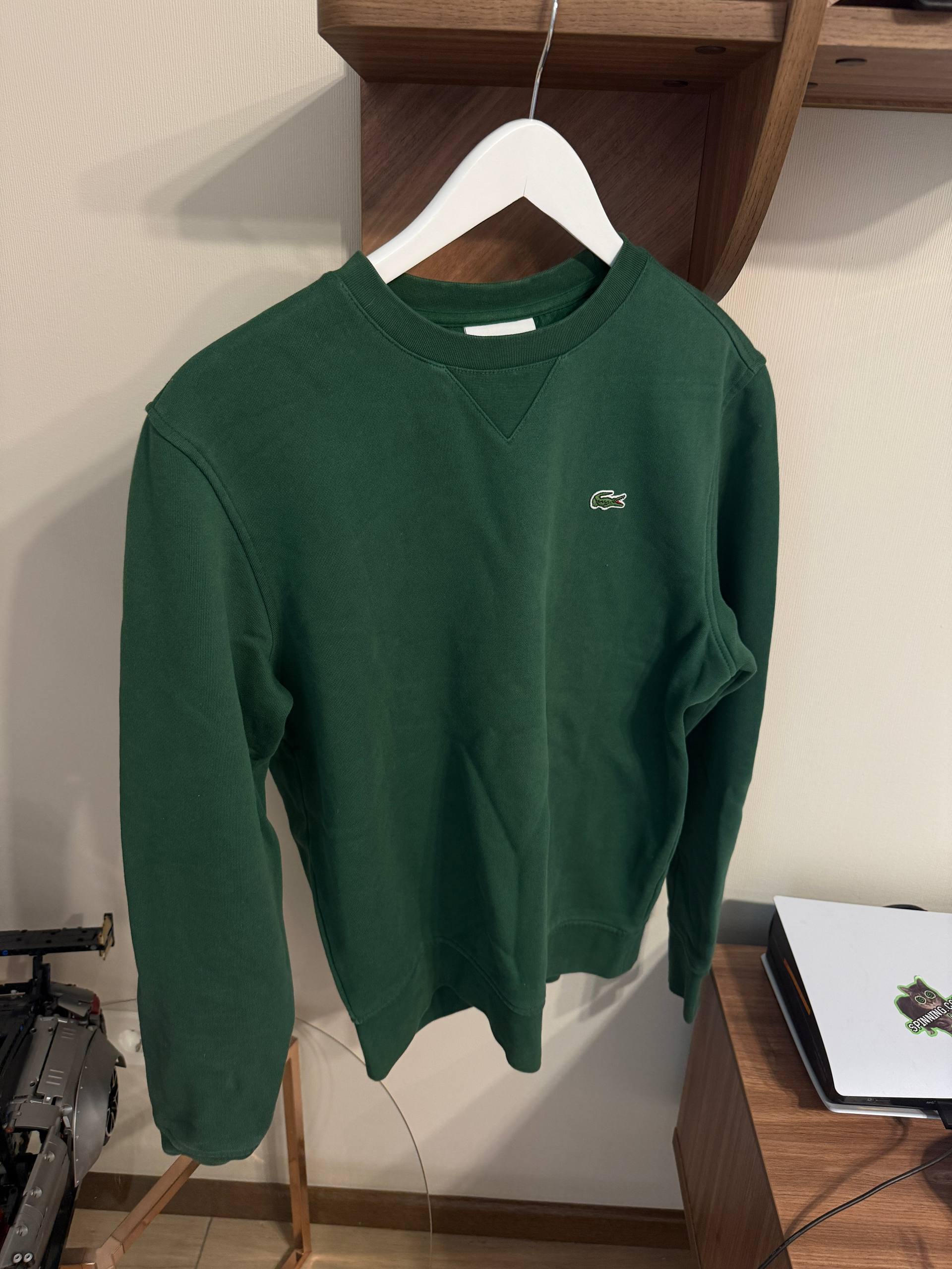 Мужской свитшот Lacoste, размер S, с начесом