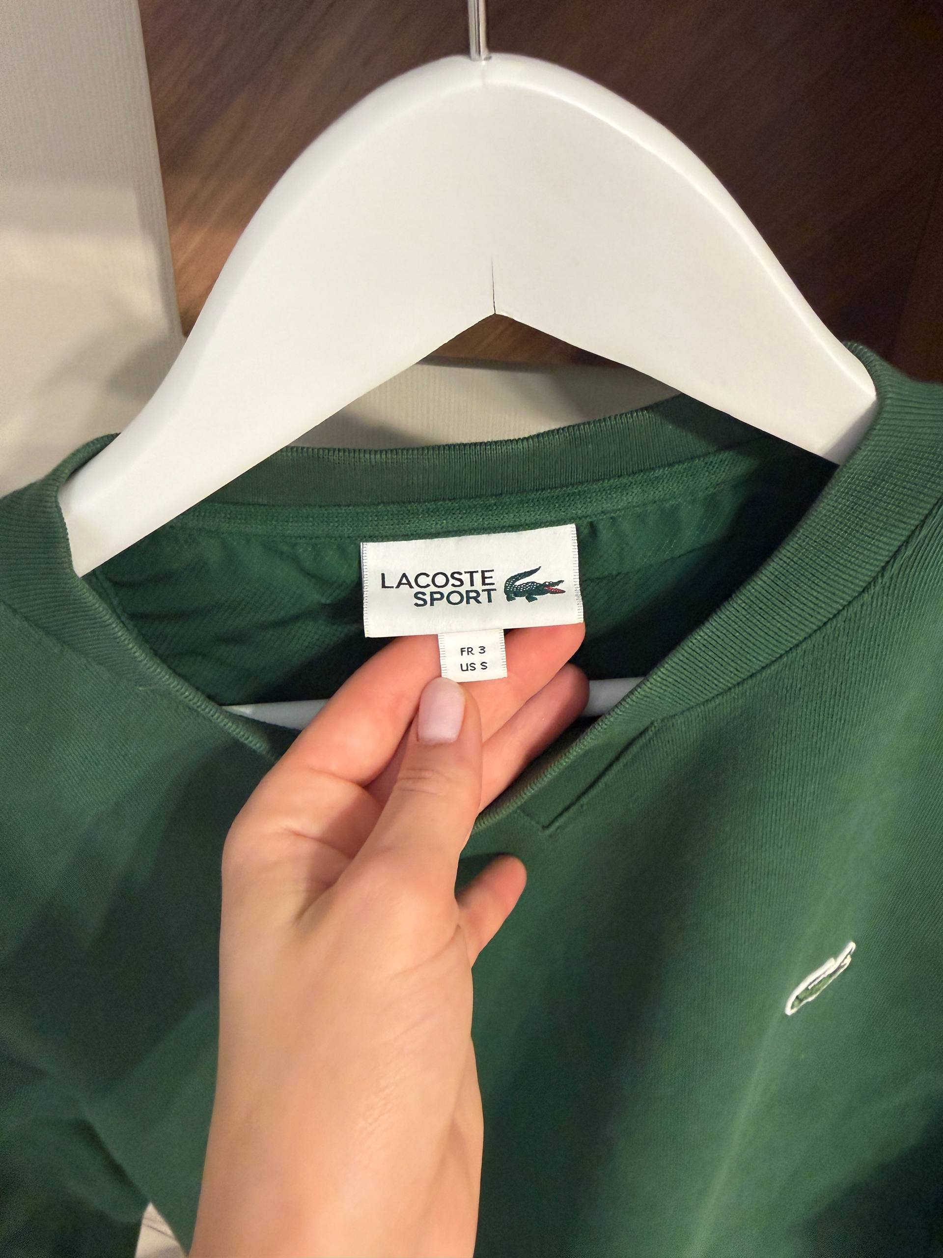 Мужской свитшот Lacoste, размер S, с начесом