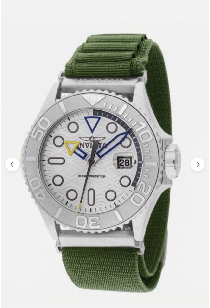 Часы INVICTA PREDATOR, новые, 5 нейлоновых ремешков