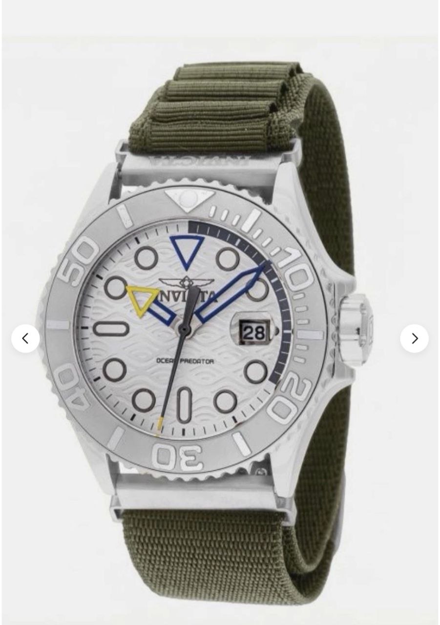 Часы INVICTA PREDATOR, новые, 5 нейлоновых ремешков
