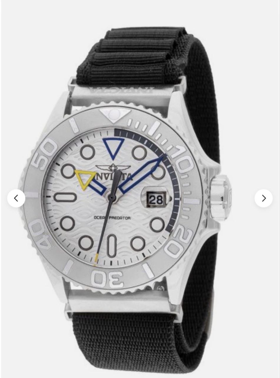 Часы INVICTA PREDATOR, новые, 5 нейлоновых ремешков