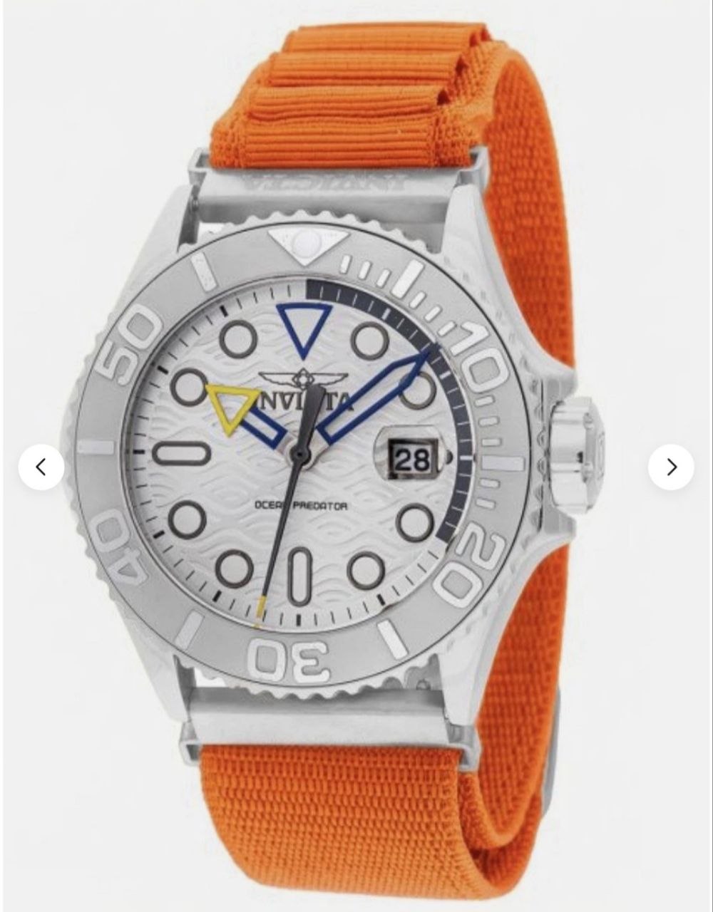Часы INVICTA PREDATOR, новые, 5 нейлоновых ремешков