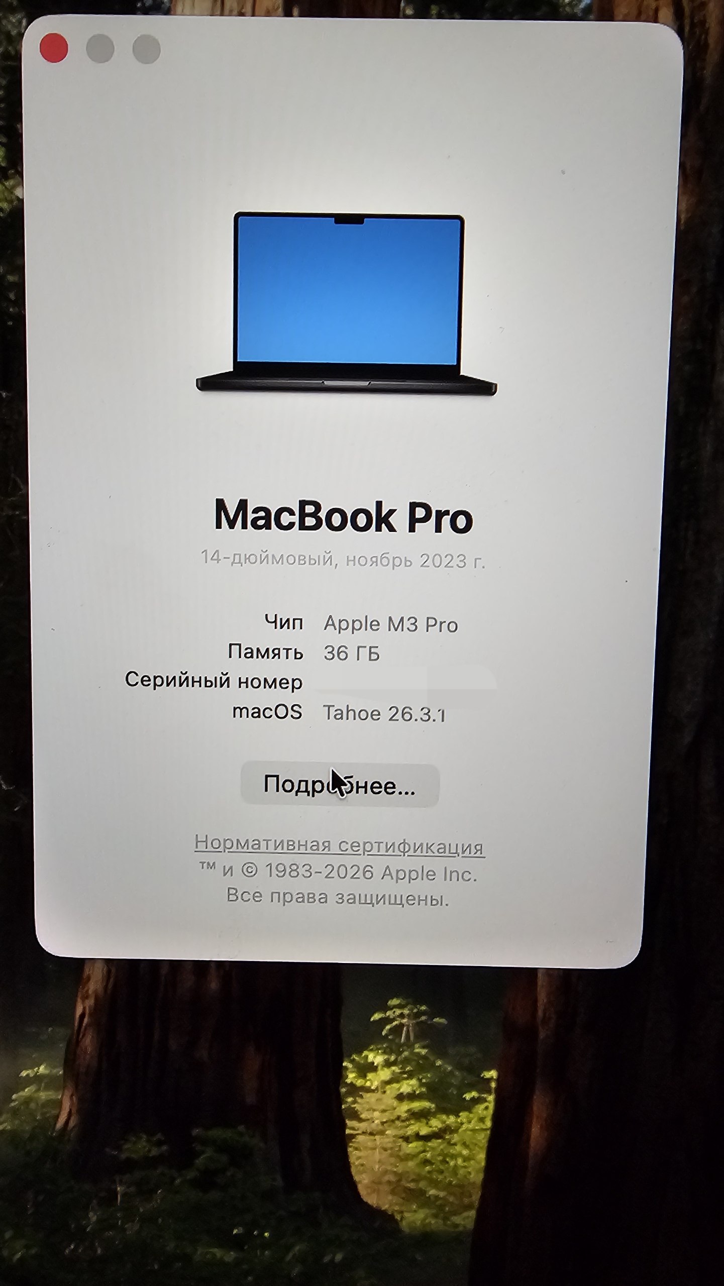 MacBook Pro 14" M3 Pro 36GB 1TB