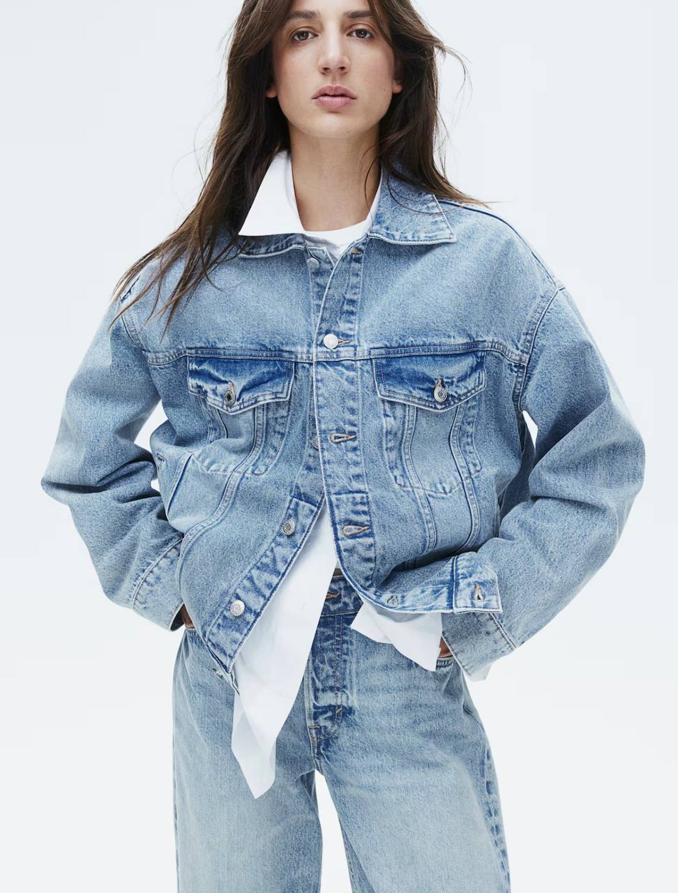 Джинсовка H&M оверсайз размер S