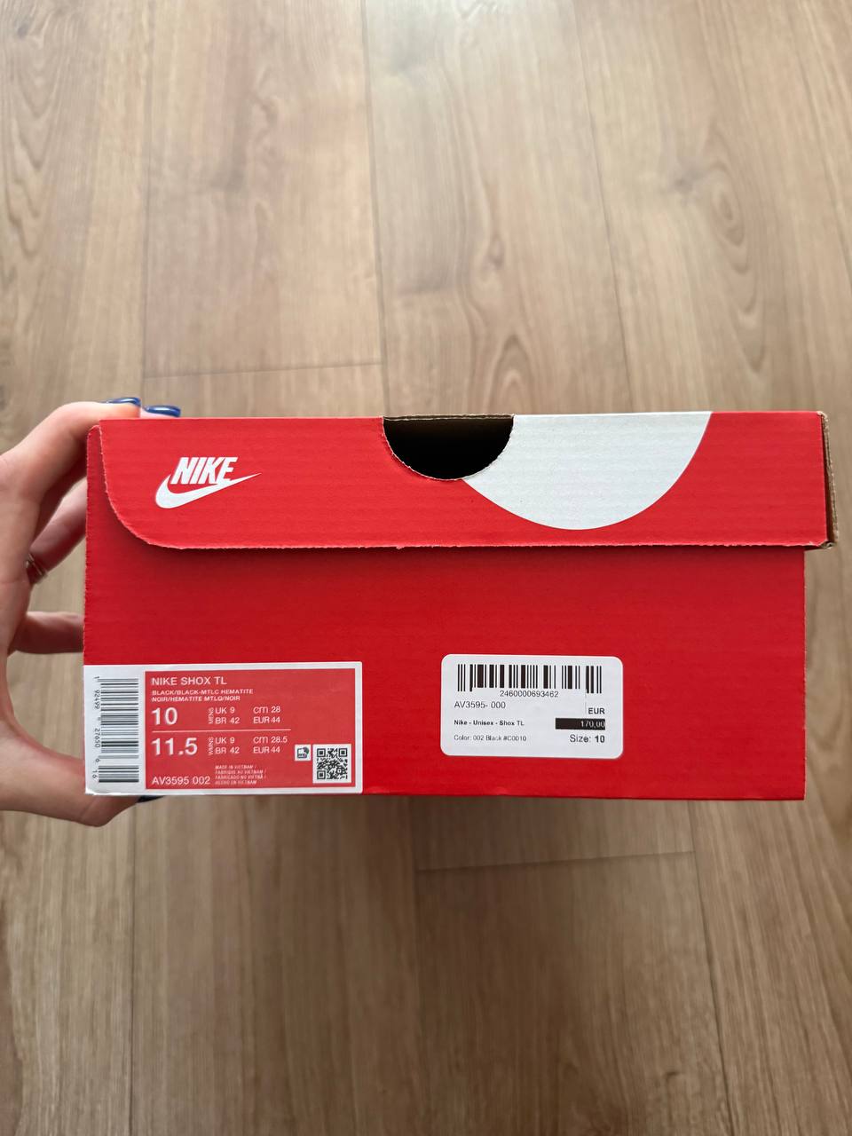 Nike Shox TL Black кроссовки, EU 44