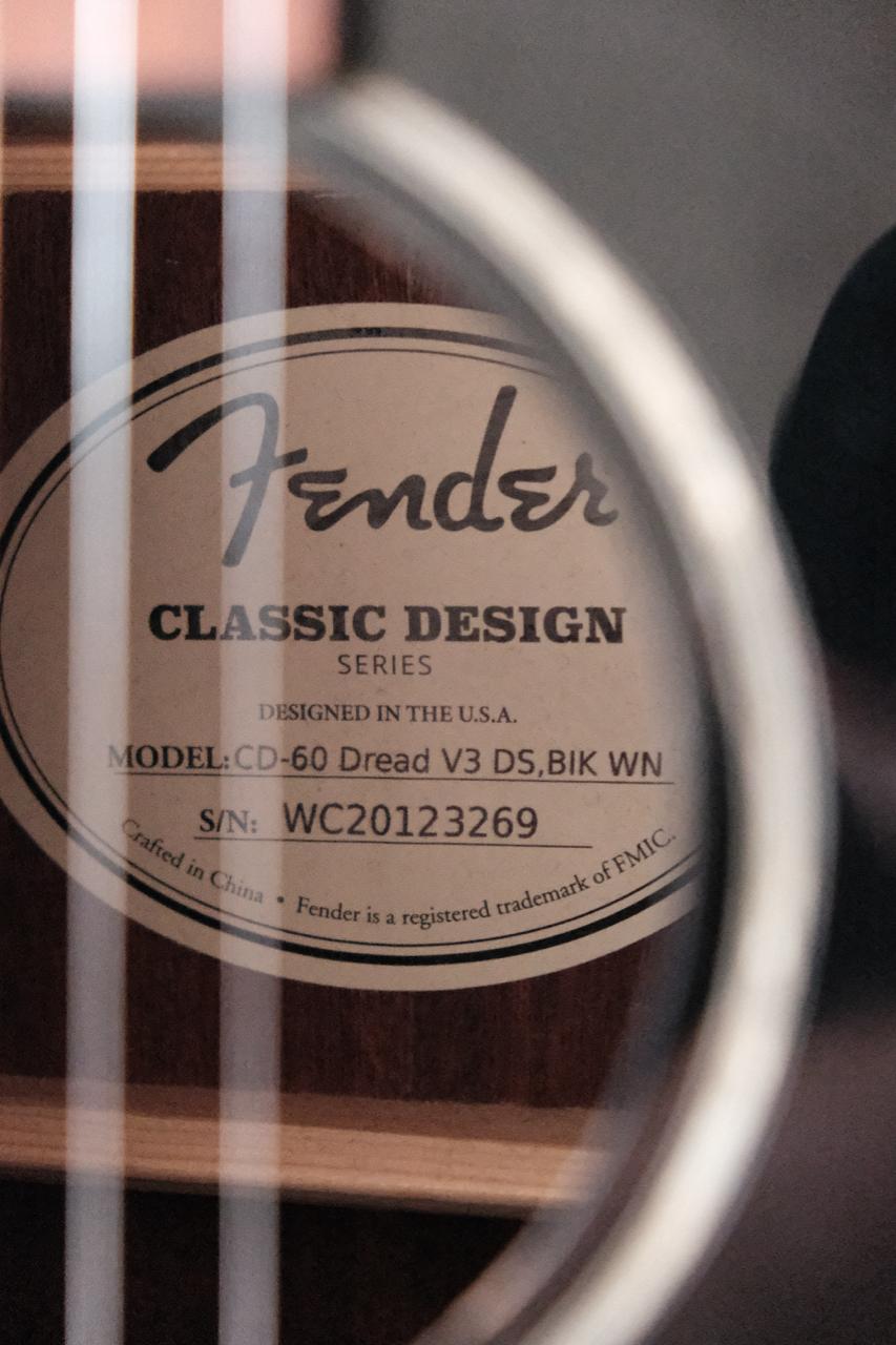 Fender CD-60 Dreadnought V3 DS акустическая гитара