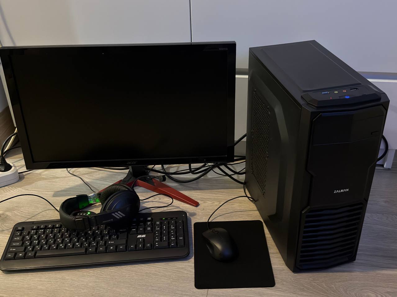 Комплект: системный блок i5-14400 + GTX 1070 + монитор Acer 24" 144Hz