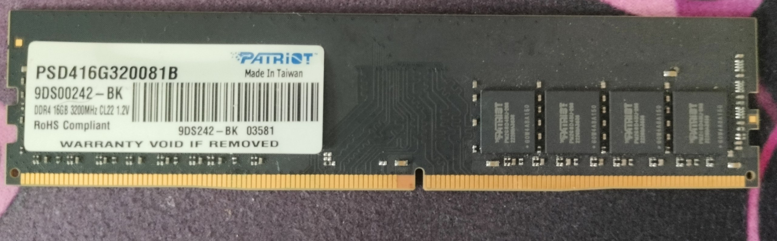 Оперативная память PATRIOT DDR4 16GB 3200MHz