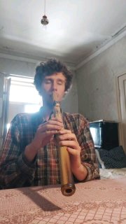 Флейта Пимак из обожжённого бамбука, тональность Ми