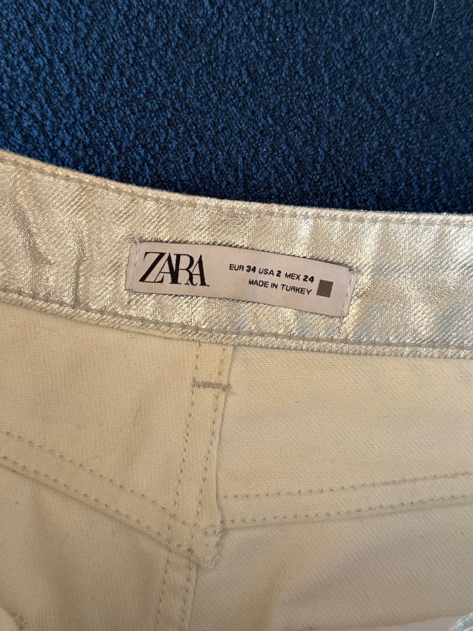 Джинсы Zara серебристые, размер S