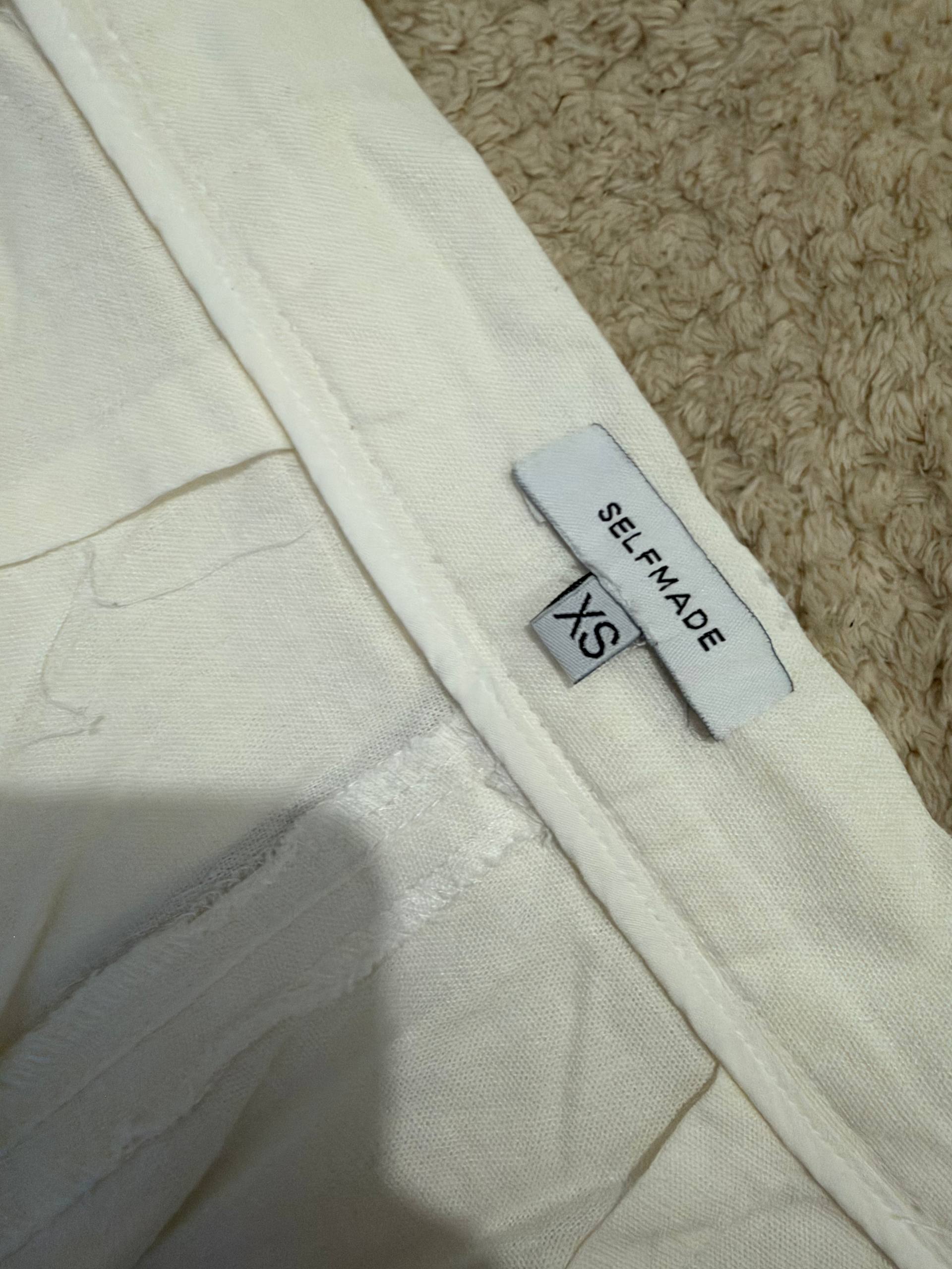 Белые летние широкие брюки XS Selfmade
