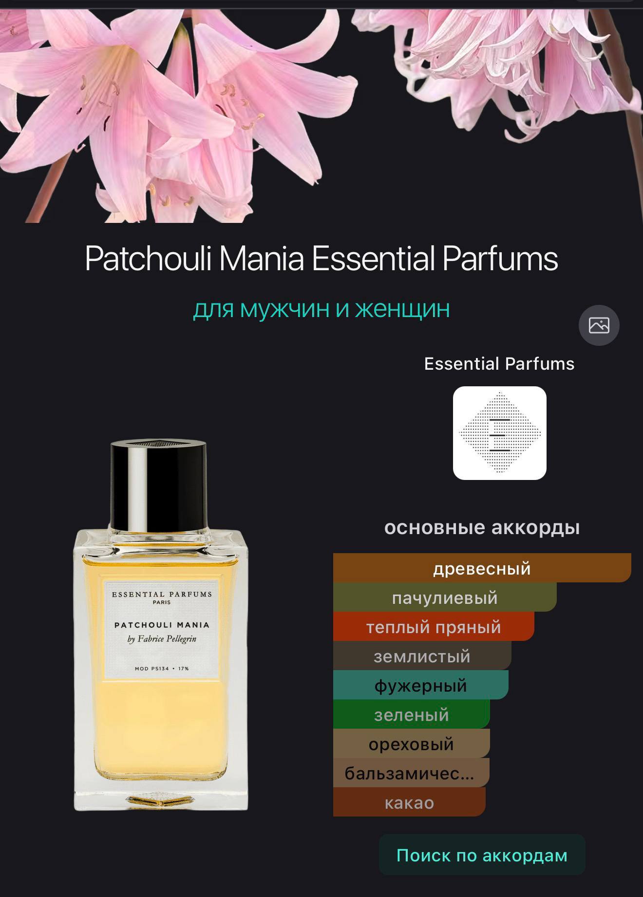 Парфюм Essential Parfums Patchouli Mania 40-50 мл