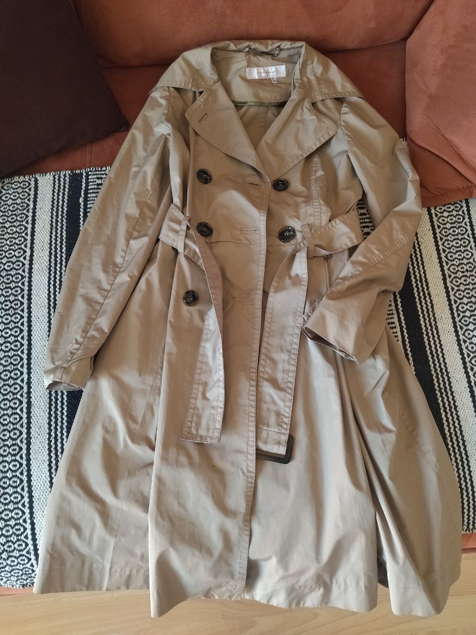 Бежевый тренч Zara, размер 44-46